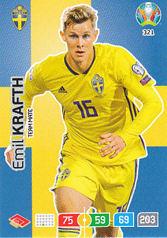 Emil Krafth Sweden Panini UEFA EURO 2020#321